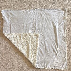 Lou Lou & Company Cream and Light Gray Kids Blanket